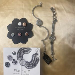 Magnolia and Vine bracelets and snaps! Never been worn!